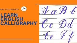 English calligraphy for Beginners | Alphabets(Aa to Zz) in Cursive writing with Cut marker