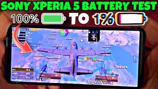 SONY XPERIA 5 Battery Drain Test in 2024 |XPERIA 5 Pubg battery drain test | 100% Battery to 0% 