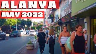 alanya street walking tour 2022 may ! alanya city center ! antalya turkey holiday turkey travel 4k