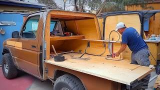 Man Builds Expandable 4x4 Truck Camper | Start to Finish by @TheTravelingTogetherJournal