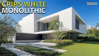 White Monolithic Luxury House Architecture Design Inspirations