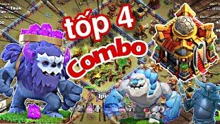 Tốp 4 Combo Cày Nát Town Th16 Khi War