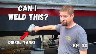 We Found a Diesel Leak While Painting our Aluminum Hull