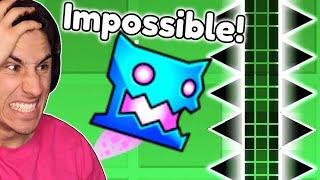 I Beat my Wife's IMPOSSIBLE Geometry Dash Level!