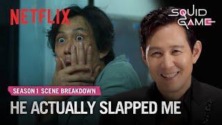 Lee Jung-jae breaks down the ddakji scene with Gong Yoo | Squid Game | Netflix