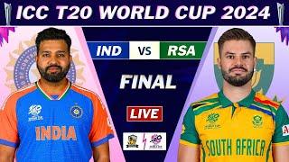 IND vs SA T20 WORLD CUP FINAL SCORES , Barbados | INDIA vs SOUTH AFRICA LIVE | ind 12 OV