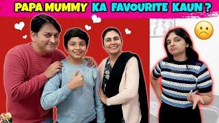 PAPA MUMMY KA FAVOURITE KAUN | Short Family Movie | Aayu and Pihu Show