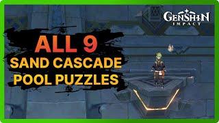 All 9 Sand Cascade Pool Puzzles & Hidden Achievement - Sumeru - Genshin Impact 3.4