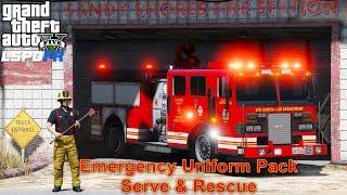 GTA 5 LSPDFR Mod Showcase | Emergency Uniform Pack 7.5 Serve & Rescue | Firefighter,EMS,Coast Guard