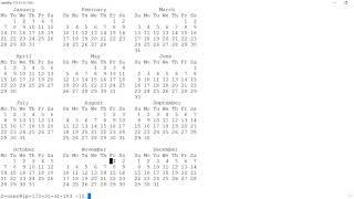 Cal (calendar) Linux command