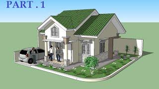 Sketchup tutorial house design PART 1