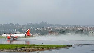 plane spotting in heavy rain