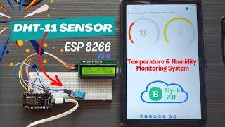 How to use DHT11 Temperature Sensor With ESP8266 NodeMCU & Blynk