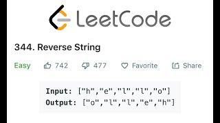 LeetCode Reverse String Solution Explained - Java