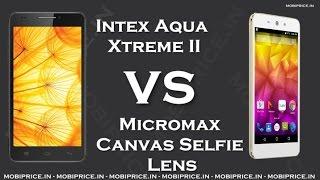 Let's Compare Micromax Canvas Selfie Lens with Intex Aqua Xtreme II