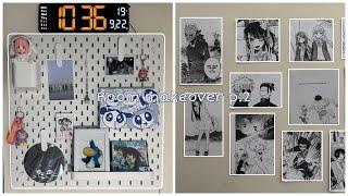 Room makeover p.2 2024| ikea pegboard, manga wall, newjeans albums