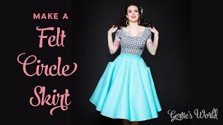 Circle Skirt with BIG POCKETS Sewing Tutorial, Charm Stanwyck Skirt Hack with Gertie