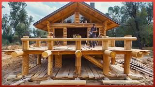 Mann Baut Erstaunliches Holzhaus Nur Mit Handwerkzeugen! | Start to Finish by @Kampkolik