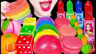 ASMR Edible Lipstick Dice Candy Dessert 먹는 립스틱 주사위 사탕 먹방 Mukbang, Eating