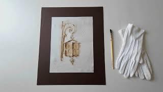 Silk Painting Lantern by Olga Belova