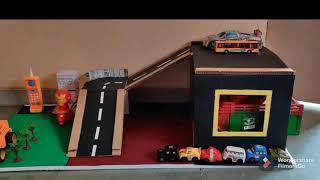 Parking & Garage for kids Toy || DIY cardboard Garage and Parking ||