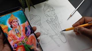 Hanuman ji Drawing, Lord Hanuman ji Drawing, Hanuman ji ki Drawing kese banaye, creative prasanta 