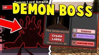 THE UNDERWORLD *NEW MAP* FIGHTING THE DEMON LORD BOSS (ROBLOX: DUNGEON QUEST UPDATE)