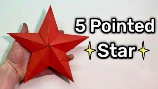 How to Make a 3D 5 Pointed Paper Origami Star