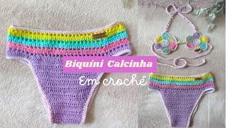 Biquíni Infantil em Crochê versão Calcinha l Tam: 1,2,3, 4,6  e 8 anos. Parte II