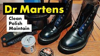 DR MARTENS - How to Clean, Polish/Shine and Maintain Docs (1460 Boots, 1461, 3989, Adrian Shoes)