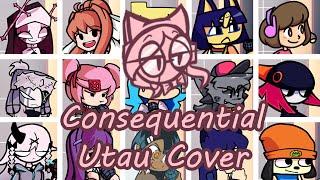 Consequential but Every Turn a Different Character Sing it (FNF Consequential) - [UTAU Cover]