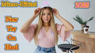 4K Micro Bikini Try-On Haul (2025) Bikini Review with Julie | Try On Haul Clothes & Lingerie Try On