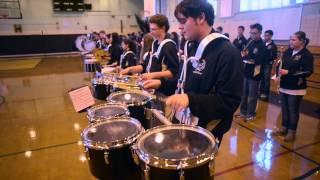 Staten Island Technical High School Marching Band at practice