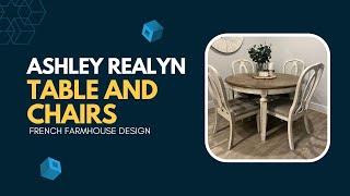 Ashley Realyn French farmhouse design table and chairs Review || Sheila Doolittle