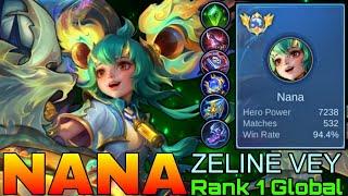 94% Current Win Rate Nana Perfect Gameplay - Top 1 Global Nana by ZELINE VEY - Mobile Legends