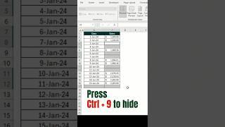 Hide Blank Cells dynamically in Excel.