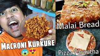 INDIA ke Sabse ATRANGI FOODS - Macroni Kurkure, Malai Bread, Pizza Parantha