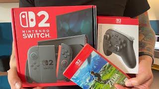 Nintendo Switch 2 & Pro Controller UNBOXING - Live Review