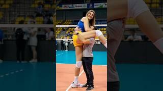 Tallest Female Volleyball Player’s Embrace Surprised Everyone!  - #tallwoman #volleyball #sport
