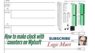 Clock by counters on Delta PLC