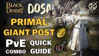 BDO | Succession Dosa PvE Quick Guide for Primal Giant Post | Tips Tricks | Combo & Addons |