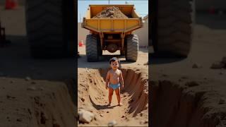 Dog Saves Baby From Giant Pothole Disaster! #cute #dog #shorts