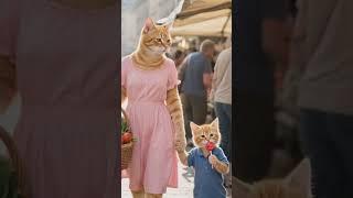 papa cat works tirelessly to support family