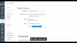Copying Content from One Canvas Course to Another