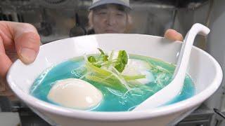 Eating Tokyo's Blue Ramen  ONLY in JAPAN