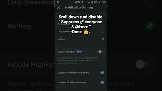 How to Disable suppress @everyone & @here Notifications in Discord Mobile #roduz #discord #how #noti