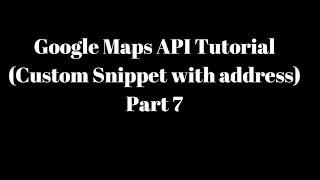 Google Maps API Tutorial in Android Studio PART 7 (Custom InfoWindow snippet & Custom Marker)