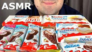 ASMR KINDER CHOCOLATE PARTY (PINGUI, DELICE, PARADISO & CHOCOLATE BARS) 초콜릿 리얼사운드 먹방 MUKBANG