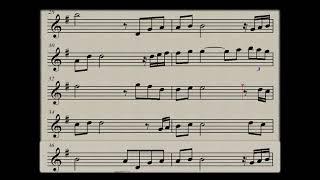 Kiss the Rain Flute and Violin Music Sheet Play Along