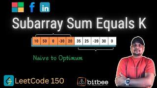 Subarray Sum Equals K - Prefix Sums |  Leetcode | Python | Java